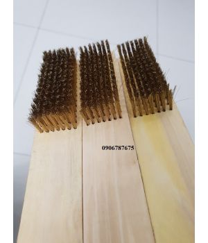 BÀN CHẢI SỢI ĐỒNG CÁN GỖ 8 HÀNG TLT BC08
