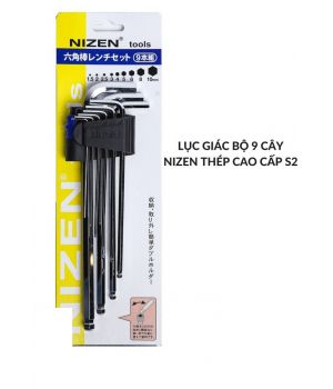 BỘ CHÌA LỤC GIÁC NIZEN BẰNG THÉP CAO CẤP S2 - 9 CÁI