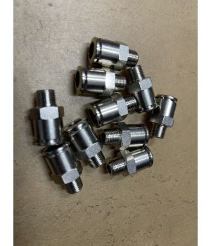 ĐẦU NỐI THẲNG INOX 08R03 (PHI 8 REN 17)