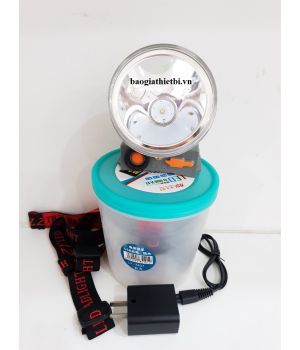 ĐÈN PIN ĐỘI ĐẦU LY-8707 CÓ ĐỒNG HỒ HIỂN THỊ PIN