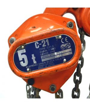 PÁ LĂNG XÍCH KÉO TAY ELEPHANT C21-5 TẤN 5M CHÍNH HÃNG