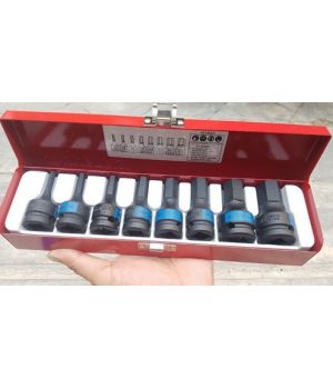 BỘ TUÝP 1/2 INCH 8 CHI TIẾT ĐEN MŨI LỤC GIÁC KINGTONY 4418MP