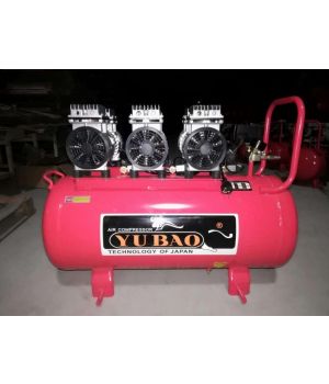 MÁY NÉN KHÍ KHÔNG DẦU YUBAO 90L 3 ĐẦU