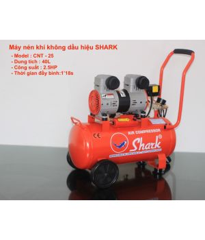 MÁY NÉN KHÍ KHÔNG DẦU SHARK 40 LÍT