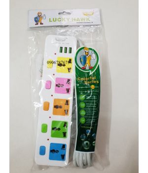 Ổ CẮM ĐIỆN CÓ CỔNG USB LUCKY HAWK DÂY 5M