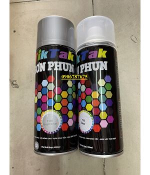 SƠN PHUN TIKTAK T300 MÀU BẠC 400ML