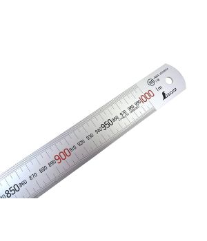 THƯỚC LÁ INOX MẠ NHŨ BẠC SHINWA 1M - 13048 H101F